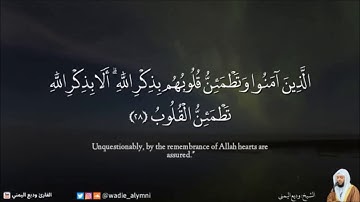 "الذين آمنوا وتطمئن قلوبهم بذكر الله" - للقارئ الشيخ/ وديع اليمني
