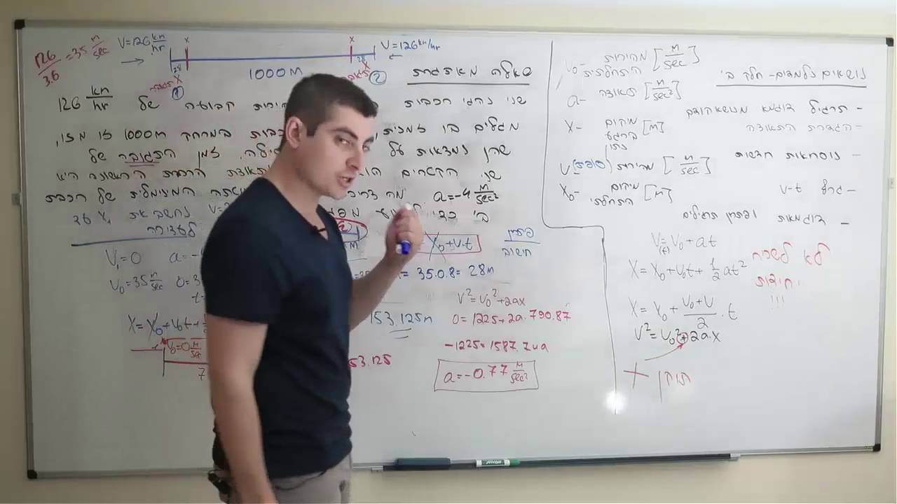 תנועה בקו ישר חלק ד