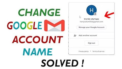 ✅ How to change gmail id name - change your google account name