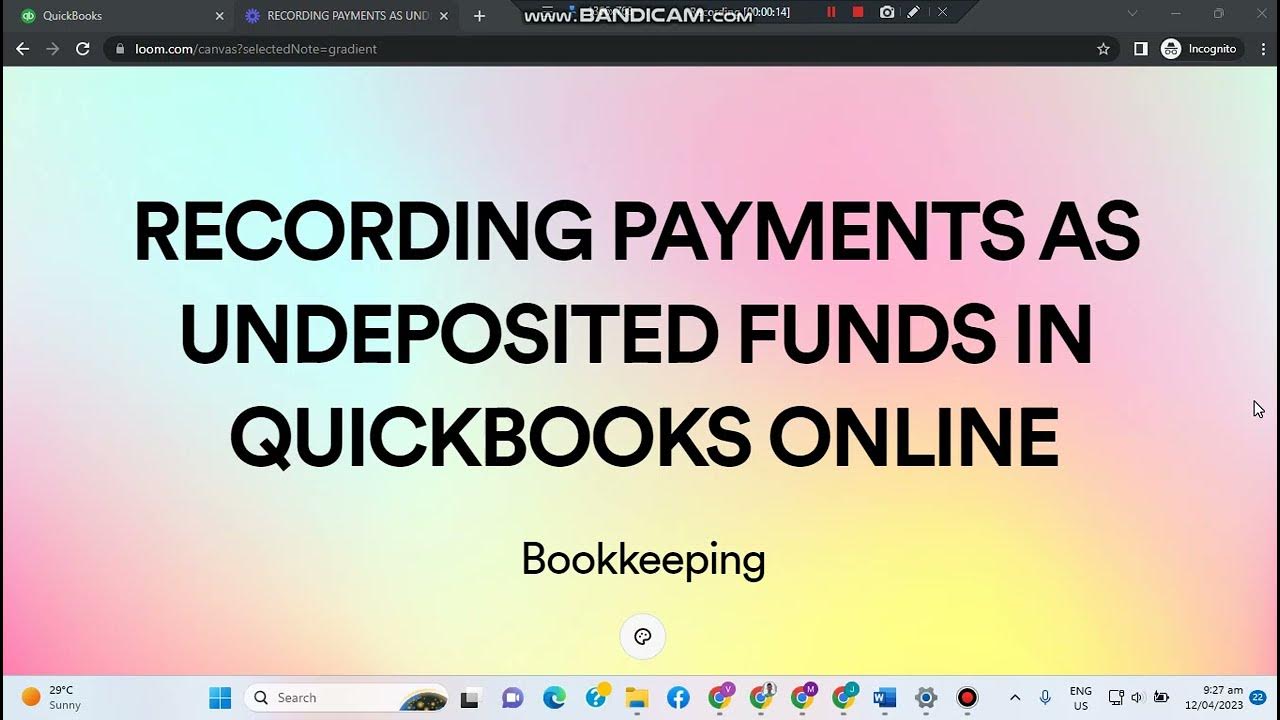 RECORDING PAYMENTS AS UNDEPOSITED FUNDS IN QUICKBOOKS ONLINE YouTube