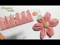 Easy Woolen Flower Ideas with Ruler - Easy Flower Making - Hand Embroidery Trick - Sewing Hack