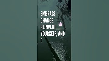 Embrace change, reinvent yourself, and embrace a new chapter!