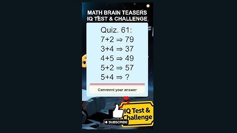 Math Brain Teasers: IQ Test & Challenge #mathquiz #mathpuzzle