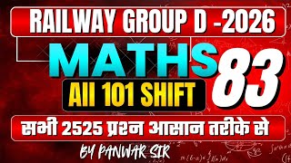🚆 Railway Group D Maths Live Class 2026 | Important PYQ Questions + Tricks 🔥 | RRB Group D Maths