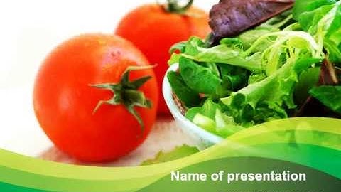 Salad with Tomatoes PowerPoint Template by PoweredTemplate.com