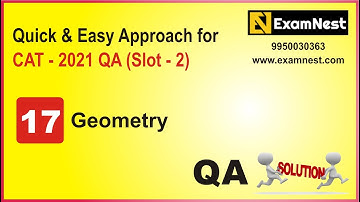 CAT 2021 | QA Slot 2 | Question 17 | Geometry | Easy | Ajay Sharma
