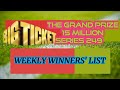 weekly winners' list
