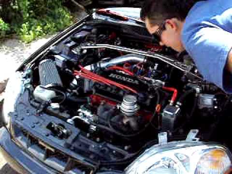 Civic Turbo Engine Bay 2 - YouTube d16y8 engine diagram 