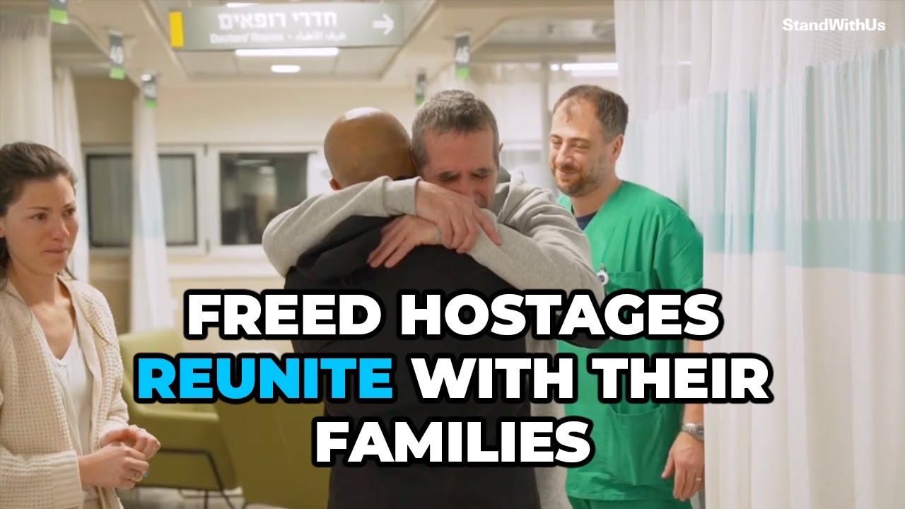 Freed hostages reunite with their families - YouTube