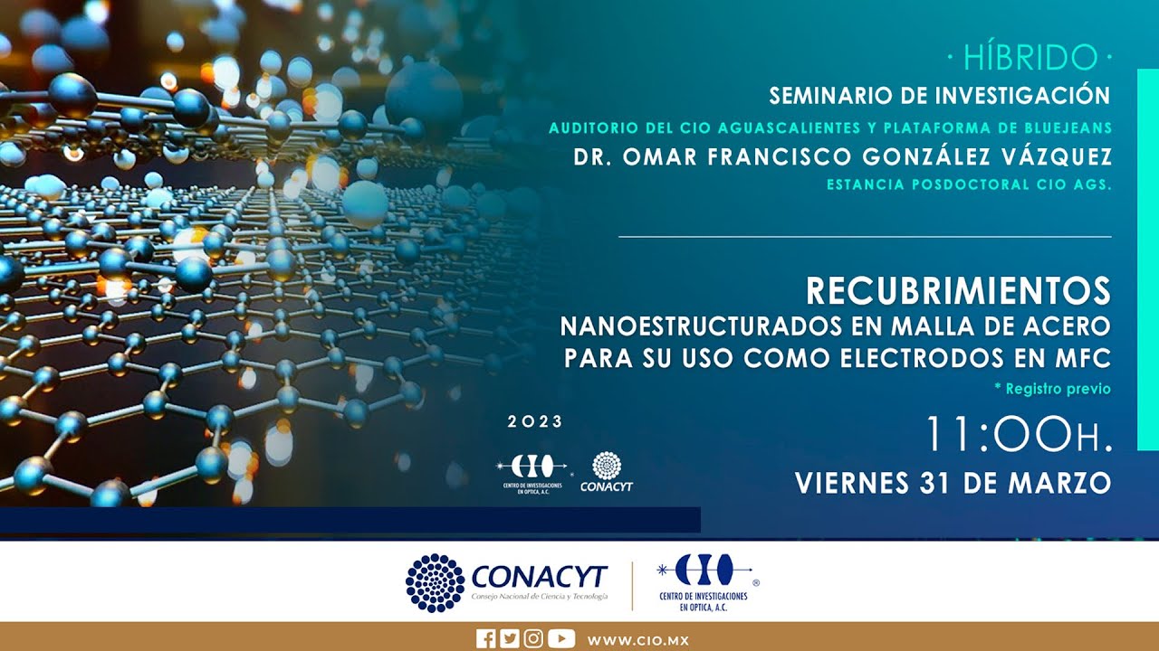 Seminario: Recubrimientos nanoestructurados en malla de acero para su uso como electrodos en MFC