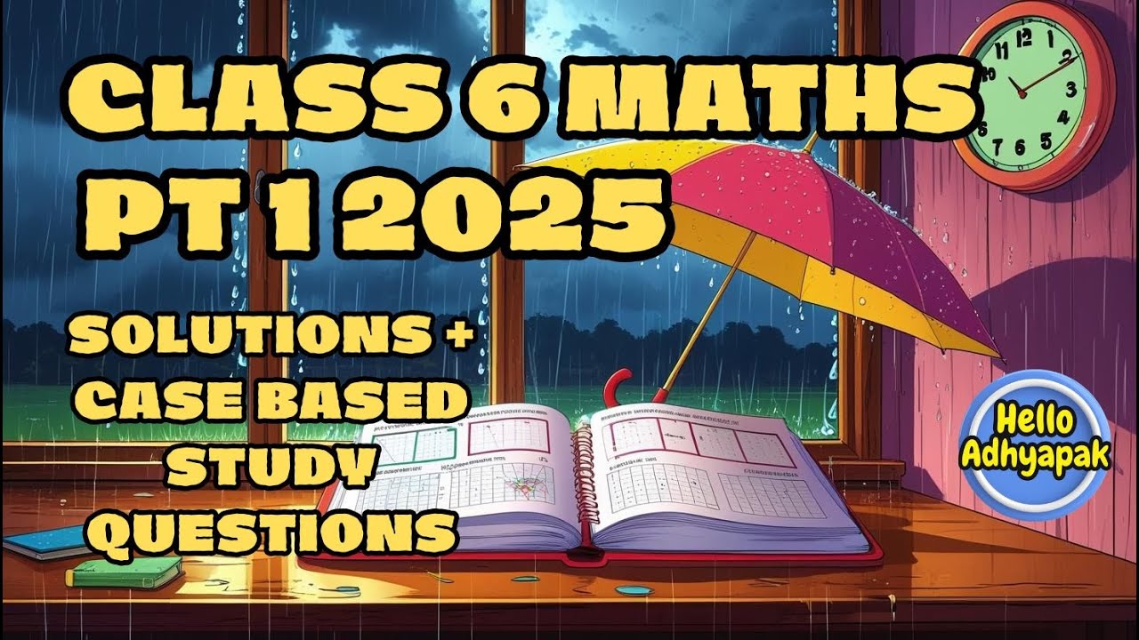 Class 6 Maths PT-1 Question Paper 2025 | 