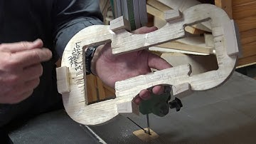 Violinmaker Peter Westerlund Part 8b Marking the outline on the blocks