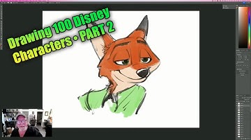 Drawing 100 Years of Disney Characters - PART 2