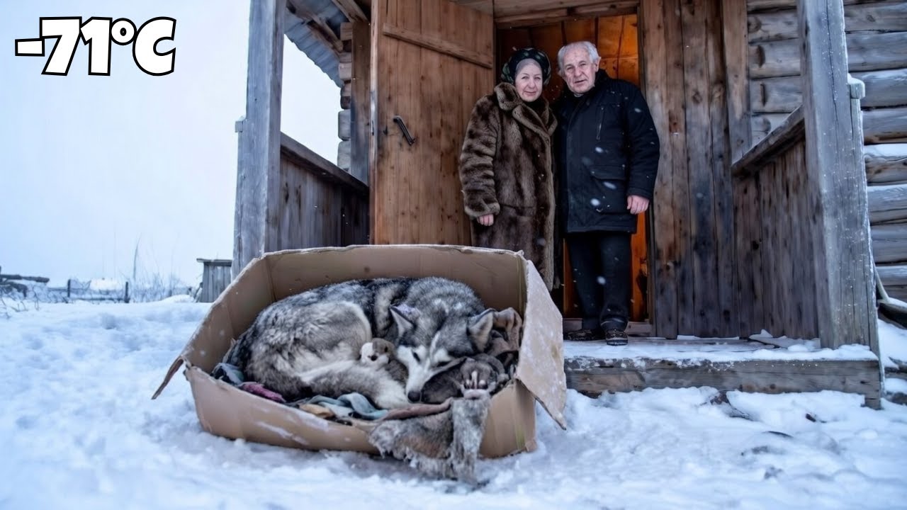 Elderly Couple Rescues Freezing Dog & Newborn Puppy | Heartwarming Life in -71°C Yakutia