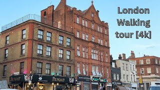 London Walking tour. Commercial Road. Wholesale shops and more . [4k video]