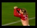 Diego Forlan can't get his shirt back on- goal celebration