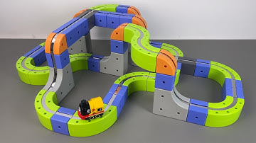 10 minute ASMR Toy Unboxing Video: Magical Magnetic Track Building Blocks Toy Train | Toy Review