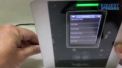 How to Download Attendance Data Face ID 4 Fingertec Face Time Attendance Using USB Thumb Drive