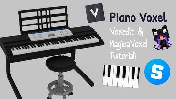 Make this PIANO in voxedit and magicavoxel in 10 minutes! 🎹🎶  - Voxedit Tutorial