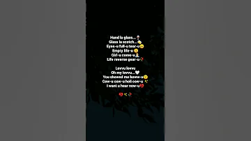 Why this kolaveri di song lyrics Whatsapp status Tamil💔Hand la glass song Tamil🍻#shorts #shortvideo