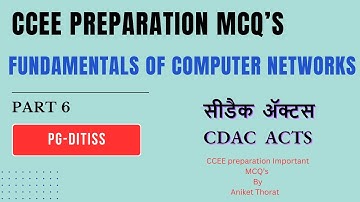 CDAC | PG-DITISS | PG-DCSF | CCEE Preparation MCQ