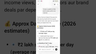 Tecno gamerz daily earning #india #edit #music #gaming #shorts #trending