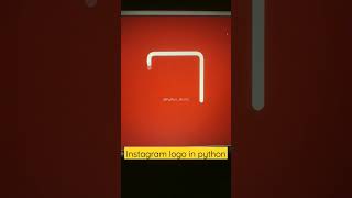Instagram Logo drawing in Python Turtle | Coding Video| Instagram Reels | @instagram​
