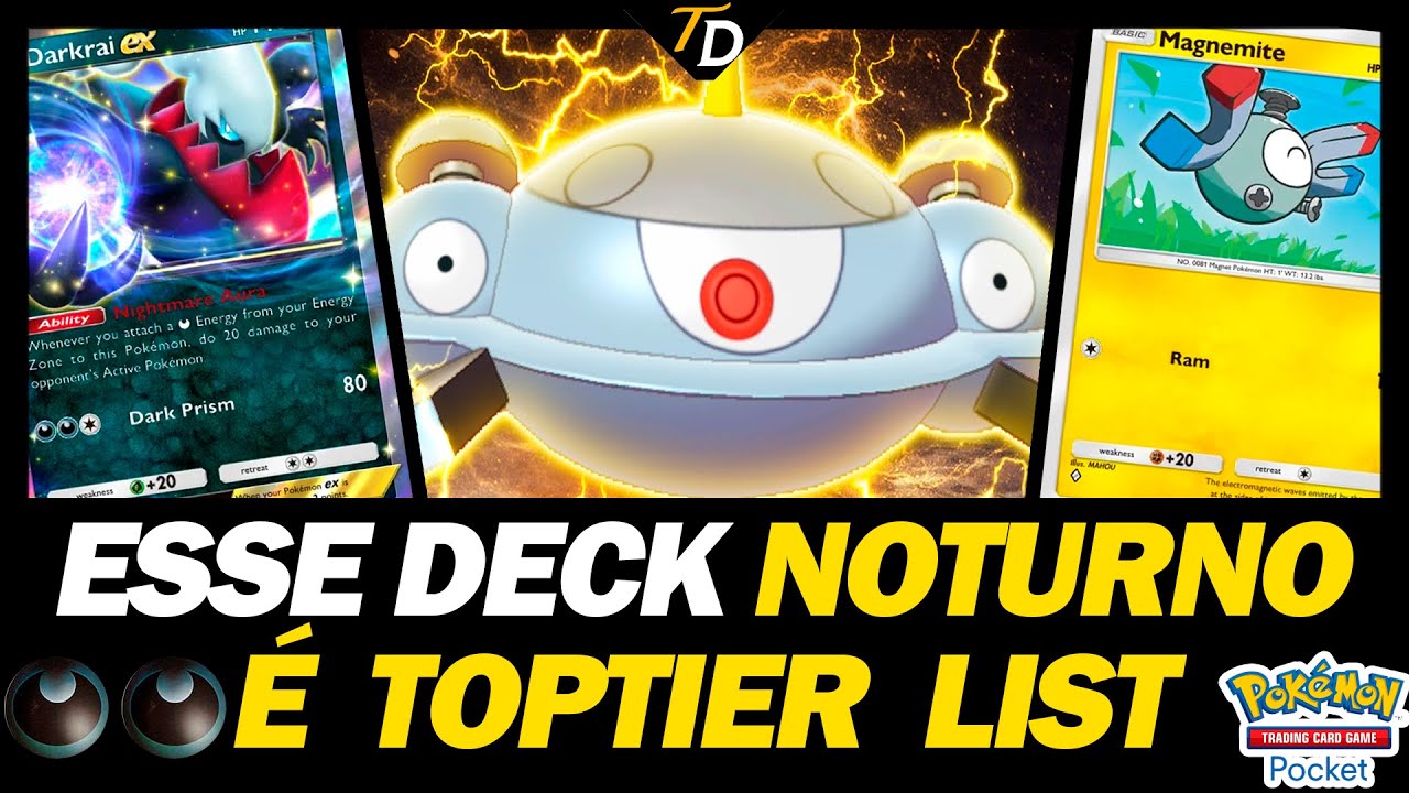 🟡 MAGNEZONE + DARKRAI DECK NOTURNO META, BOM DEMAIS! | POKEMON TCG POCKET [PT/BR]