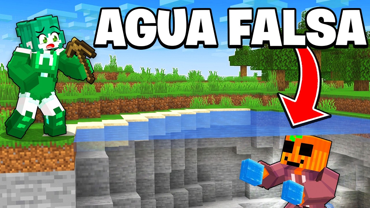 Usé BLOQUES FALSOS para Trollear Mis AMIGOS en Minecraft!