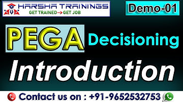 Pega CPDC Demo 01 | Introduction to Pega Decisioning | Pega CPDC Training | Harsha Training