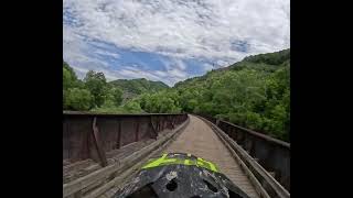 Hatfield-McCoy Trails - Rock House - Trail 17 Green to The World’s Longest ATV Bridge to Town of Man