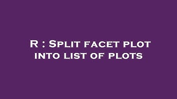 R : Split facet plot into list of plots