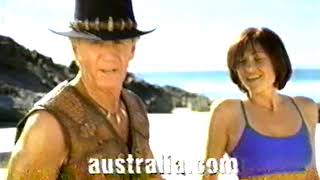 Australia tourism ad with Crocodile Dundee (2000)
