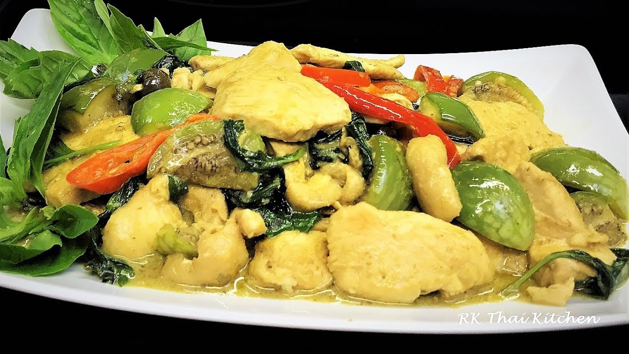 ผัดเขียวหวานไก่ Chicken Green Curry Stir fry | RK Thai Kitchen