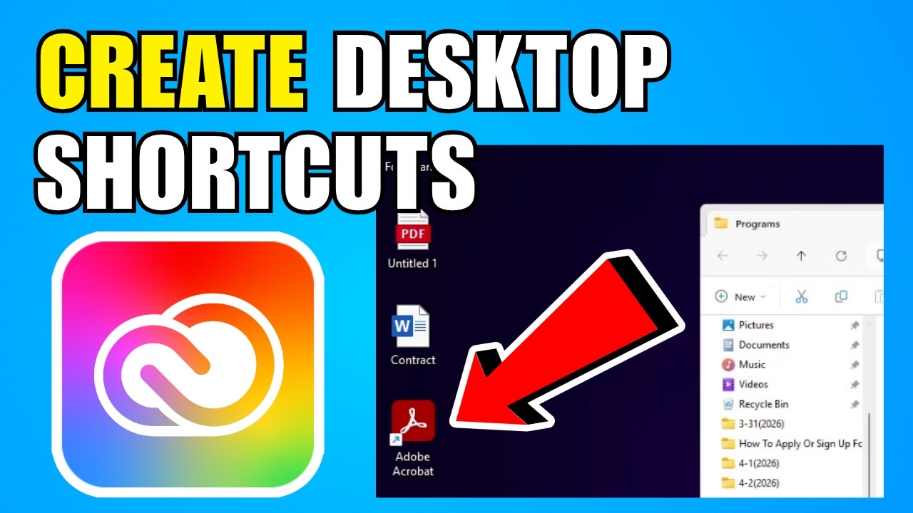 How To Create Desktop Shortcuts For Adobe Creative Cloud Apps (2026 ...