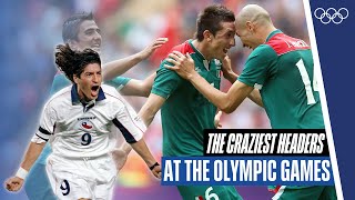 The Art of Aerial Dominance❗️The Craziest Headers at the Olympic Games 😍⚽️