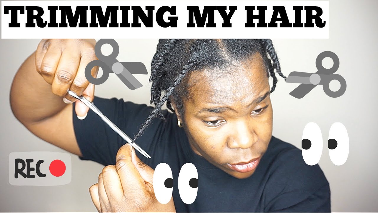 EASY WAY TO TRIM NATURAL HAIR | TRIMMING MY NATURAL HAIR | MISSYBEELONDON - YouTube