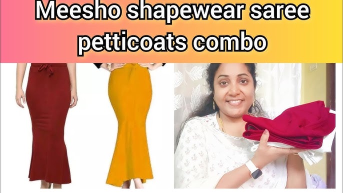 Petticoat vs saree shapewear #styling #fashion #styleguide #stylingtips  #fashionstyle #festivewear 