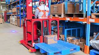 How to use a electric order picker forklift Order Selector Equipment Electric Order Picker