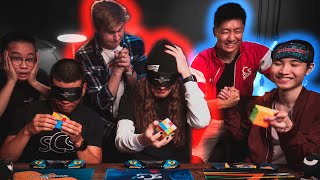 Rubiks Cube Blindfold Challenge With J Perm, Souptimmy And Friends