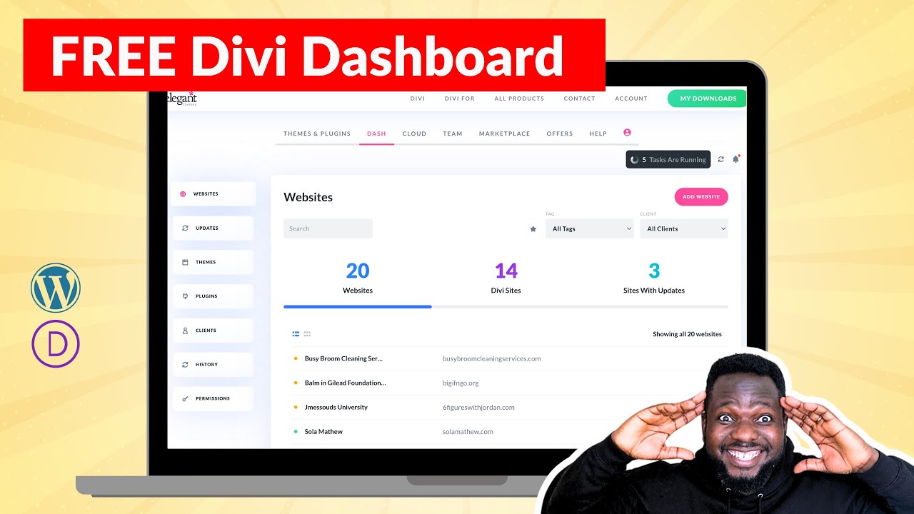 Manage Unlimited Websites and Clients with Divi Dashboard for FREE