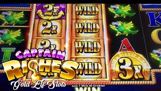 Captain Riches (Tiki Fortune clone) Slot Machine multi bet wins and free spin bonus #bonusgame screenshot 1