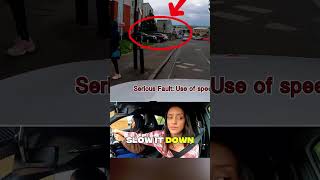 Instructor Had to Take Control with a Width Restriction! Almost Hit Pedestrian #driving #mock #test