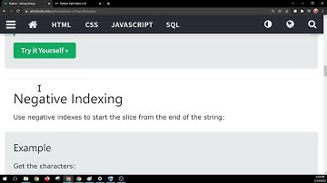 W3schools Python   Slicing Strings