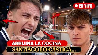 HANSSEN DESTRUYE LA COCINA TRAS PERDER UNA PRUEBA Y SANTIAGO DEL MORO LO CASTIGA