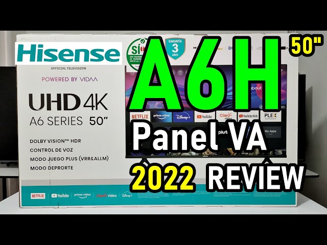  Hisense - Televisión Smart 50A6H serie A6, de 50 pulgadas, con  resolución 4K UHD, con Google TV, control remoto de voz, Dolby Vision HDR,  DTS Virtual X, modos deportivos y de