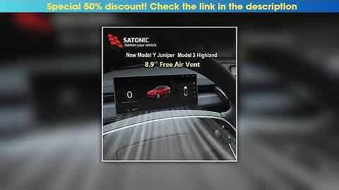 Exclusive SATONIC 8.9 inch Smart Dashboard Screen for Tesla 2026 Model Y Juniper Support Carplay &•