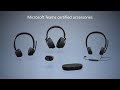 Microsoft Teams certified accessory tour | Modern Headsets, Speaker, Webcam & Surface Headphones 2+