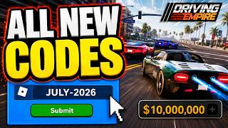 NEW DRIVING EMPIRE CODES 2026 JULY 😱 FREE CARS & MONEY!! ALL WORKING CODES FOR ROBLOX DRIVING EMPIRE screenshot 3