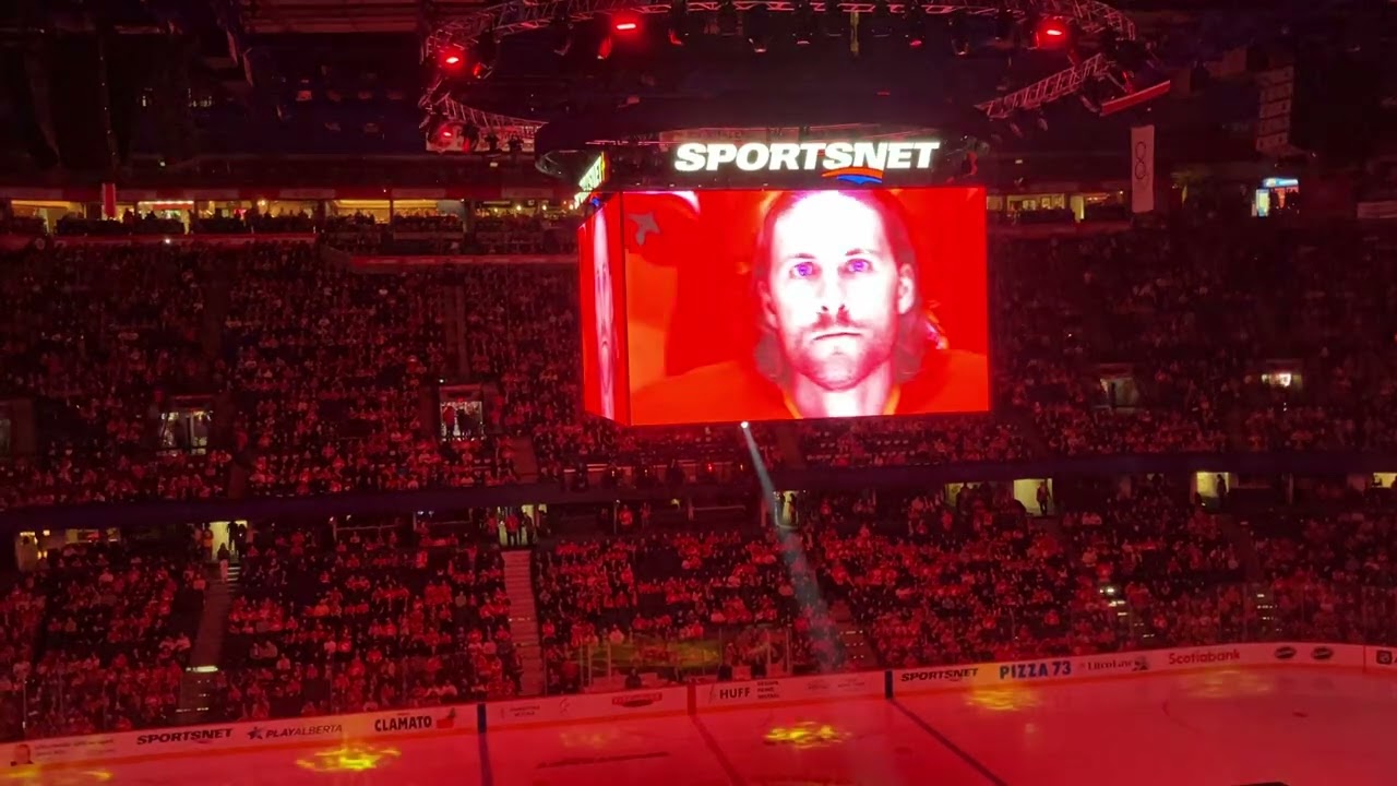 Calgary Flames vs Montreal Canadians intro and anthem!